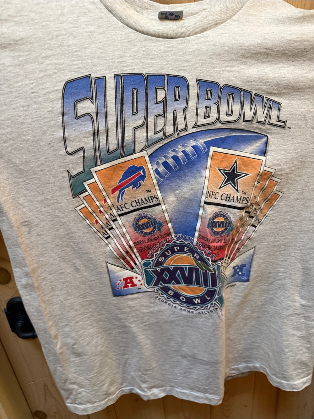 Vintage Super Bowl XXVIII Graphic Tee - White/Blue